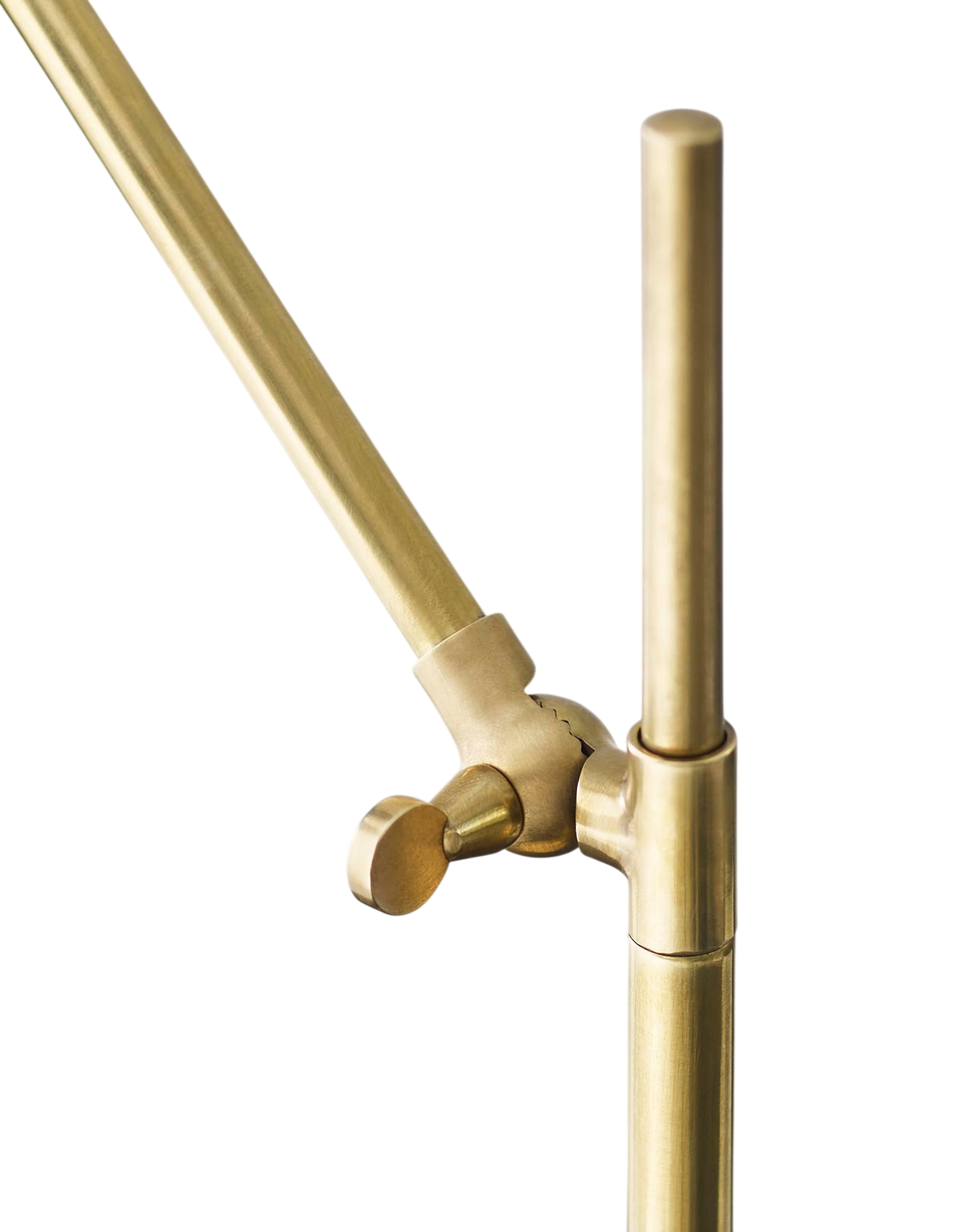 Clemente Table Lamp in Hand-Rubbed Antique Brass with Black