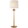 Beaumont Medium Buffet Lamp in Gild with Linen Shade