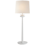 Beaumont Medium Buffet Lamp in White with Linen Shade