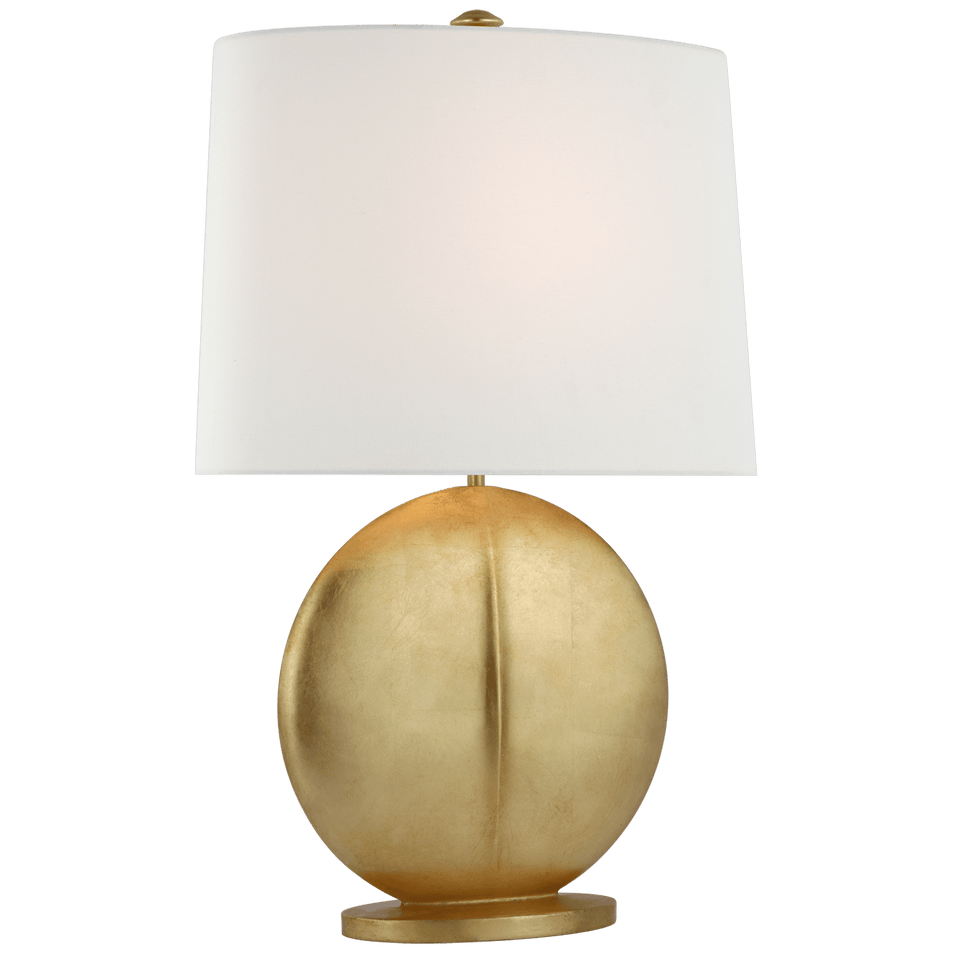 Mariza Medium Table Lamp in Gild with Linen Shade