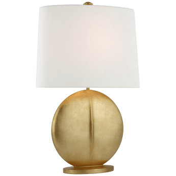 Mariza Medium Table Lamp in Gild with Linen Shade