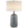 Culloden Table Lamp in Blue Lagoon with Linen Shade