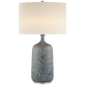 Culloden Table Lamp in Blue Lagoon with Linen Shade