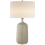 Culloden Table Lamp in Volcanic Ivory with Linen Shade