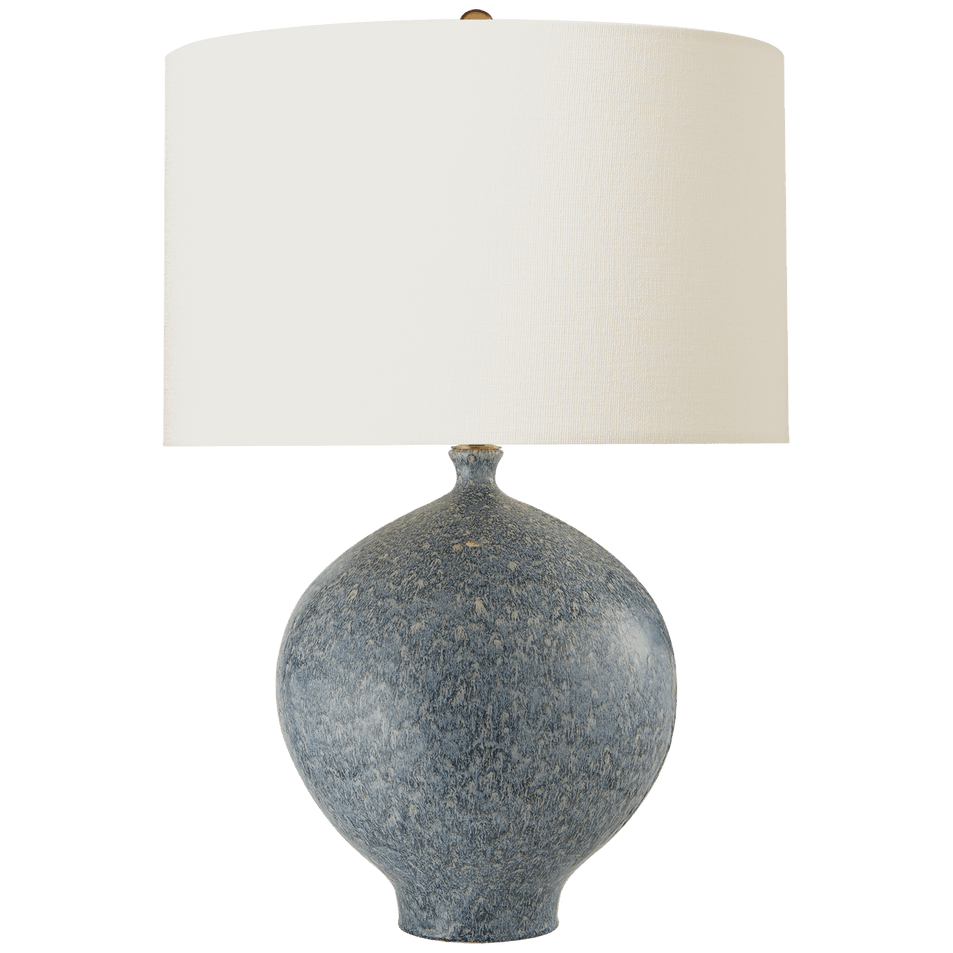 Gaios Table Lamp in Blue Lagoon with Linen Shade