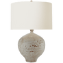 Gaios Table Lamp in Pharaoh White with Linen Shade