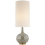 Hunlen Table Lamp in Shellish Gray with Linen Shade