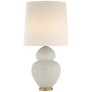 Michelena Table Lamp in Chalk White with Linen Shade