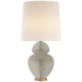 Michelena Table Lamp in Shellish Grey with Linen Shade