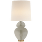 Michelena Table Lamp in Shellish Grey with Linen Shade