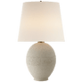 Toulon Table Lamp in Volcanic Ivory with Linen Shade