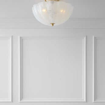 Rosehill Semi - Flush, a premium Flush Mount light by Visual Comfort. Close - up image of its design.