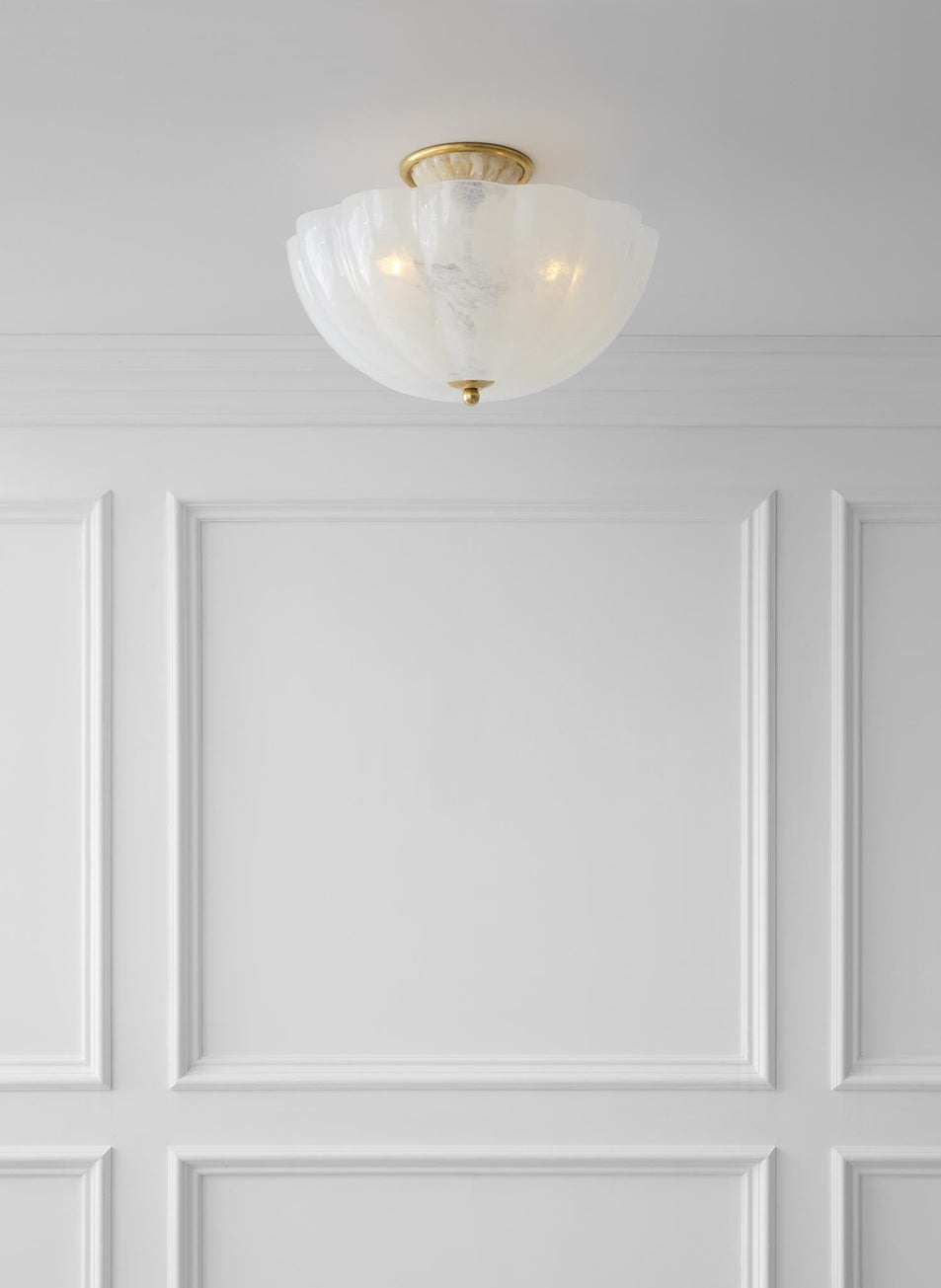 Rosehill Semi - Flush, a premium Flush Mount light by Visual Comfort. Close - up image of its design.