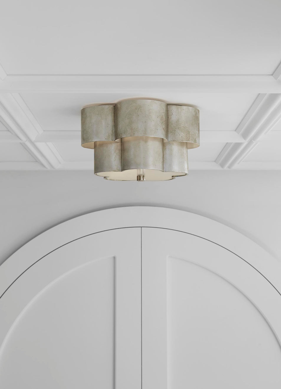 Arabelle Flush Mount, a premium Flush Mount light by Visual Comfort. Close - up image of its design.