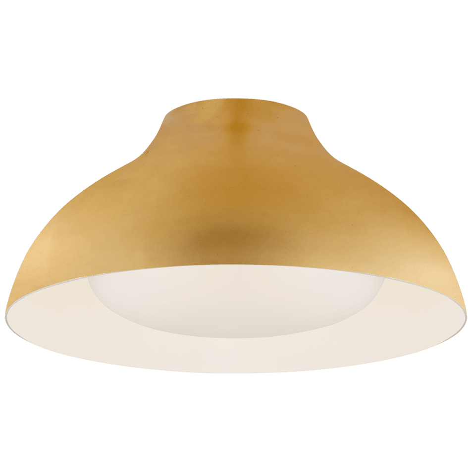 Agnes 15" Flush Mount in Gild with Soft White Glass