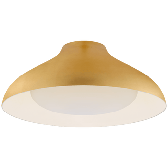 Agnes 18" Flush Mount in Gild with Soft White Glass