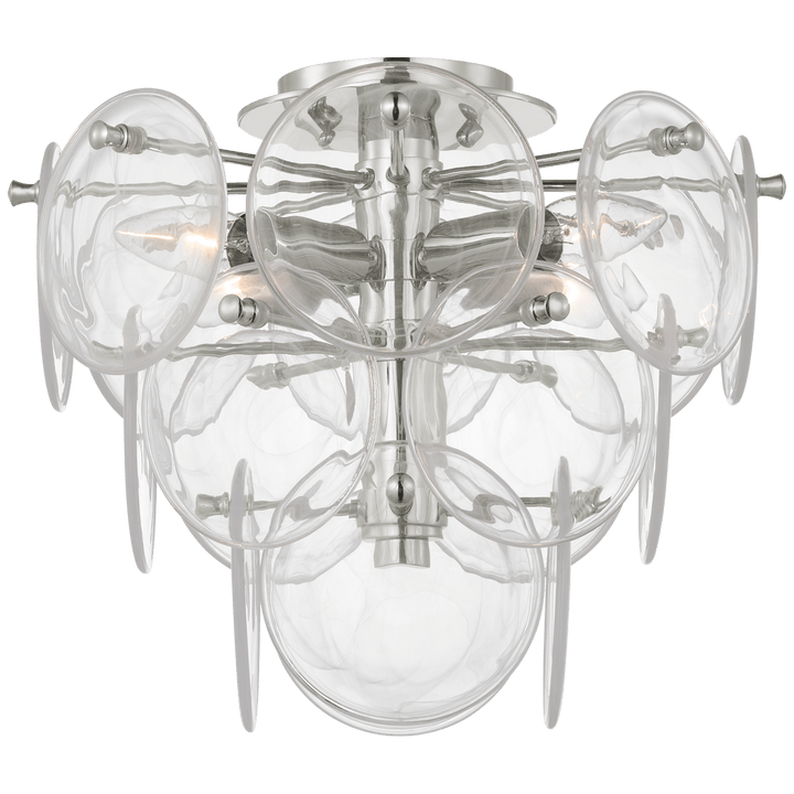 Loire Medium Tiered Flush Mount, a premium Flush Mount light by VCGallery Italy. Close - up image of its design.