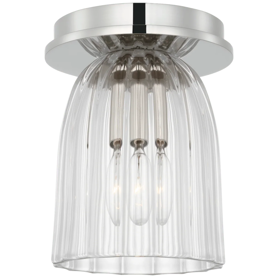 Asalea 5" Solitaire Flush Mount, a premium Flush Mount light by VCGallery Italy. Close - up image of its design.