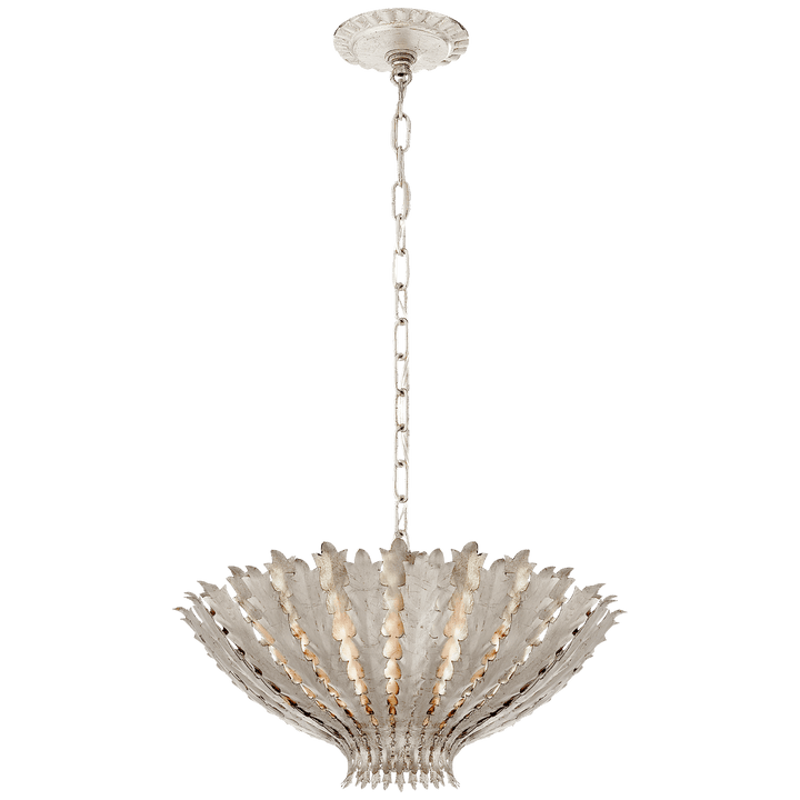 Hampton Small Chandelier in Burnished Silver Leaf
