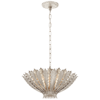 Hampton Small Chandelier in Burnished Silver Leaf