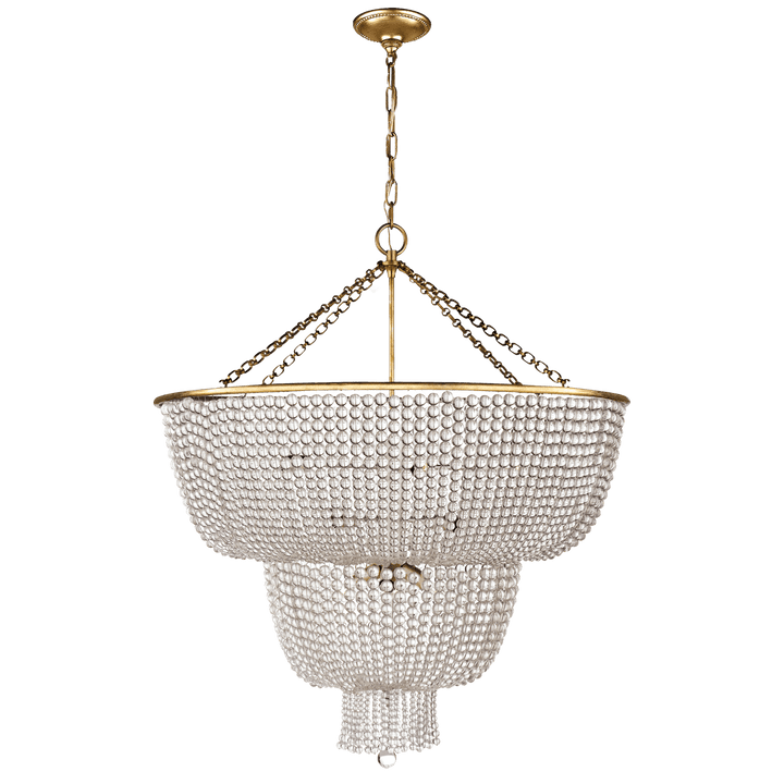 Jacqueline Two - Tier Chandelier, a premium Chandelier light by VCGallery Italy. Close - up image of its design.