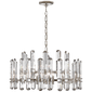 Bonnington Large Chandelier in Polished Nickel with Crystal