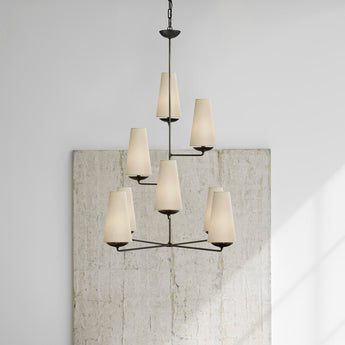 Fontaine Vertical Chandelier, a premium Chandelier light by Visual Comfort. Close - up image of its design.