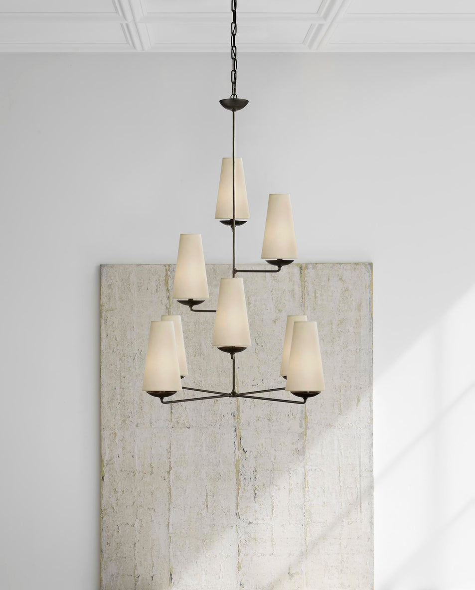 Fontaine Vertical Chandelier, a premium Chandelier light by Visual Comfort. Close - up image of its design.