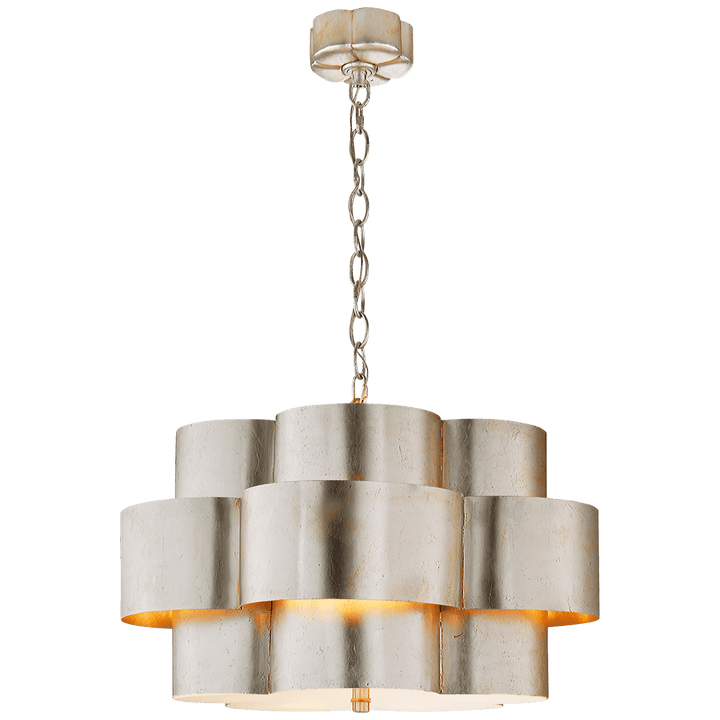 Arabelle Hanging Shade in Burnished Silver Leaf