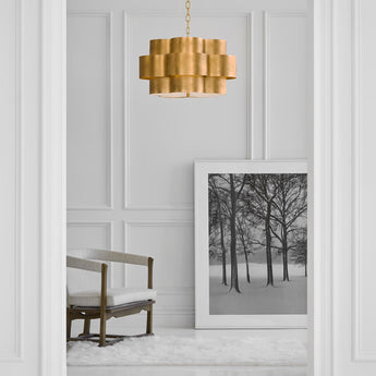 Arabelle Hanging Shade, a premium Hanging Shade light by Visual Comfort. Close - up image of its design.