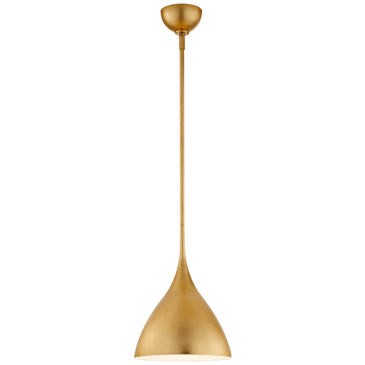 Agnes Small Pendant in Gild with White Interior