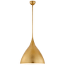 Agnes Medium Pendant in Gild with White Interior