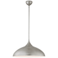 Agnes Large Pendant in Burnished Silver Leaf with White Interior