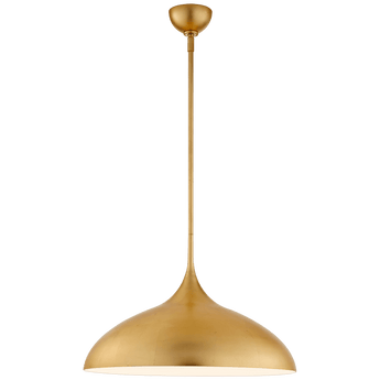 Agnes Large Pendant in Gild with White Interior