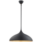 Agnes Large Pendant in Matte Black with Gild Interior