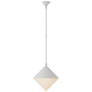 Sarnen Small Pendant in Matte White with White Glass