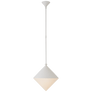 Sarnen Medium Pendant in Matte White with White Glass