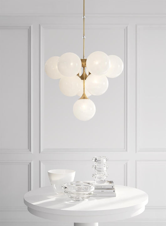 Cristol Tiered Chandelier, a premium Chandelier light by Visual Comfort. Close - up image of its design.