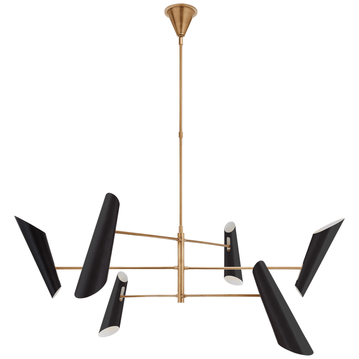 Franca Large Pivoting Chandelier, a premium Chandelier light by VCGallery Italy. Close - up image of its design.