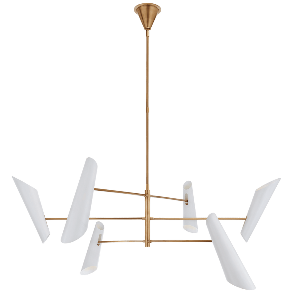 Franca Large Pivoting Chandelier, a premium Chandelier light by VCGallery Italy. Close - up image of its design.