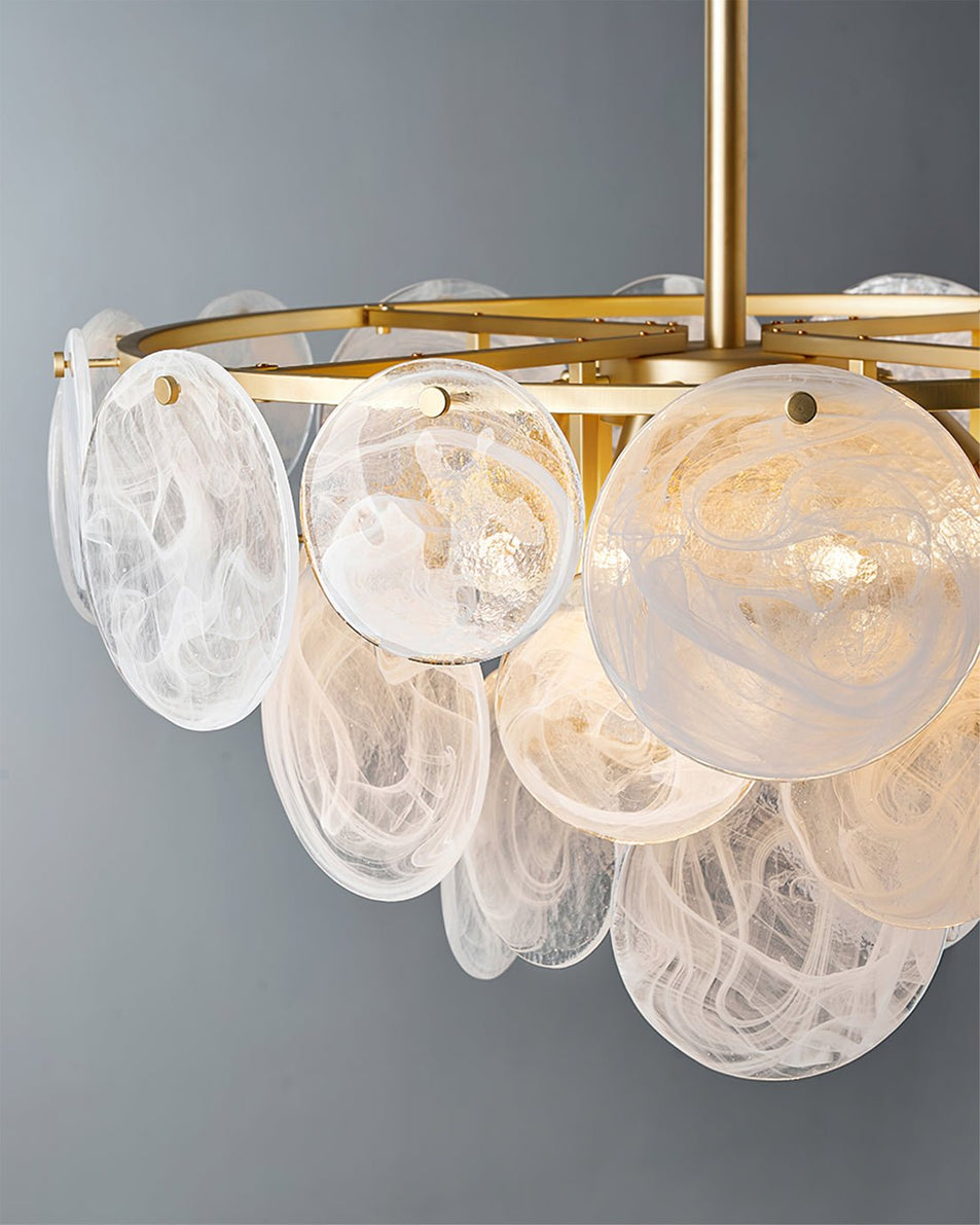 Loire Large Chandelier, a premium Chandelier light by Visual Comfort & Co. Close - up image of its design.