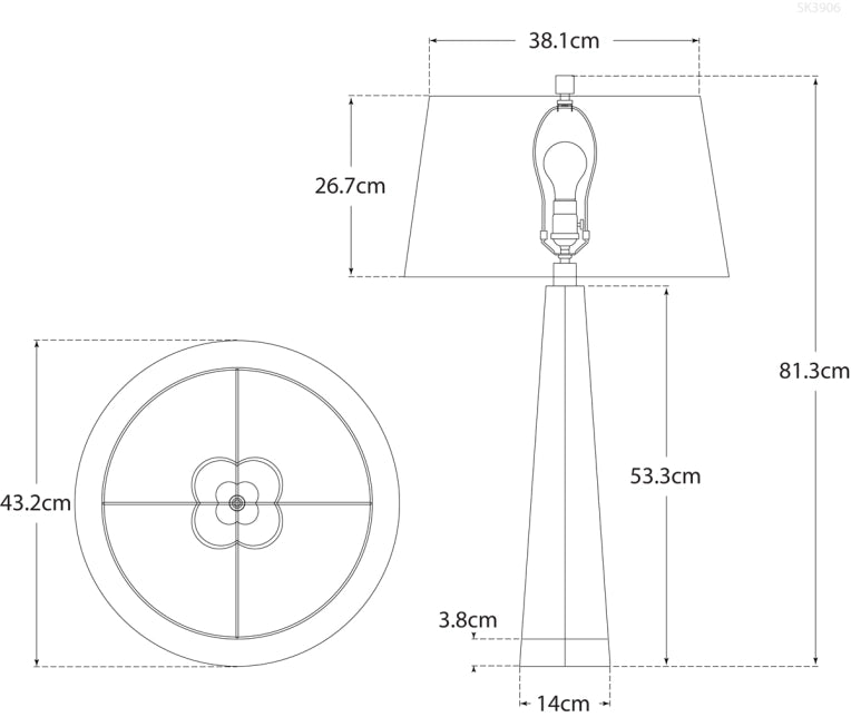 Adeline Large Quatrefoil Table Lamp Blueprint