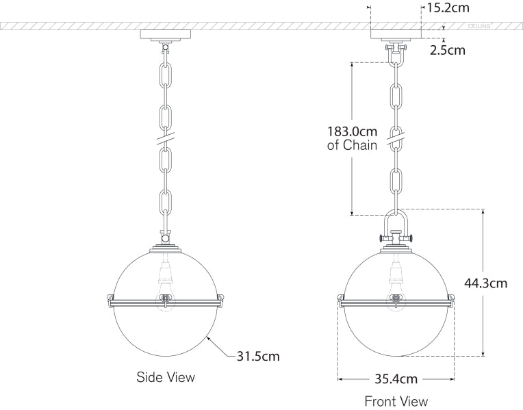 Pendente a Globo Grande Adrian Progetto