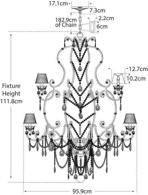 Adrianna Medium Chandelier Blueprint
