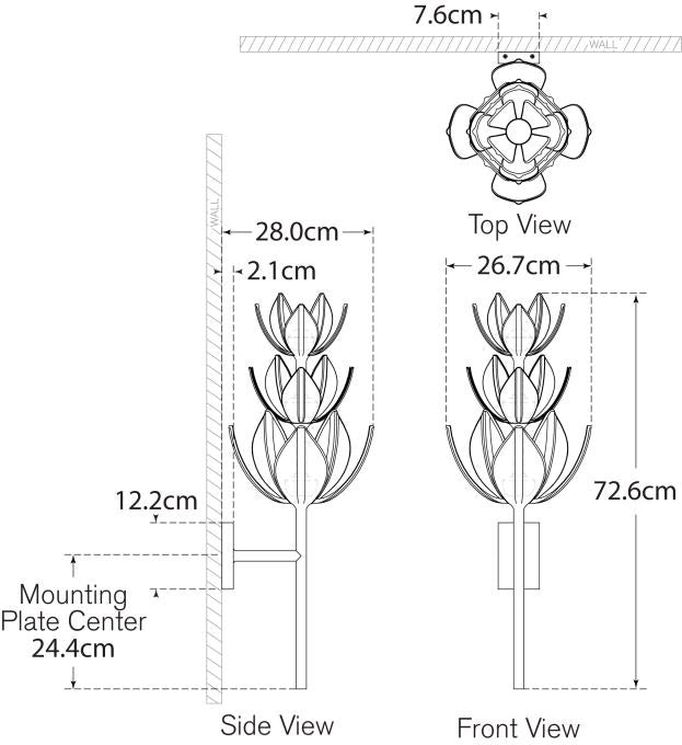 Alberto Extra Large Three Tier Sconce Blueprint