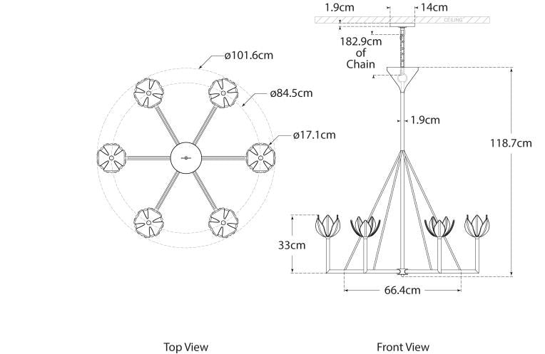 Alberto Large Single Tier Chandelier Blueprint