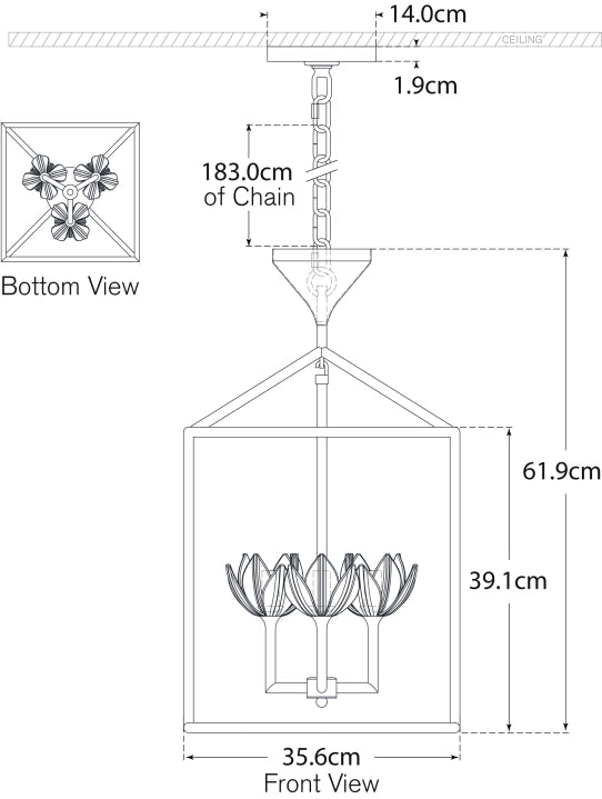 Alberto Small Open Cage Lantern Blueprint