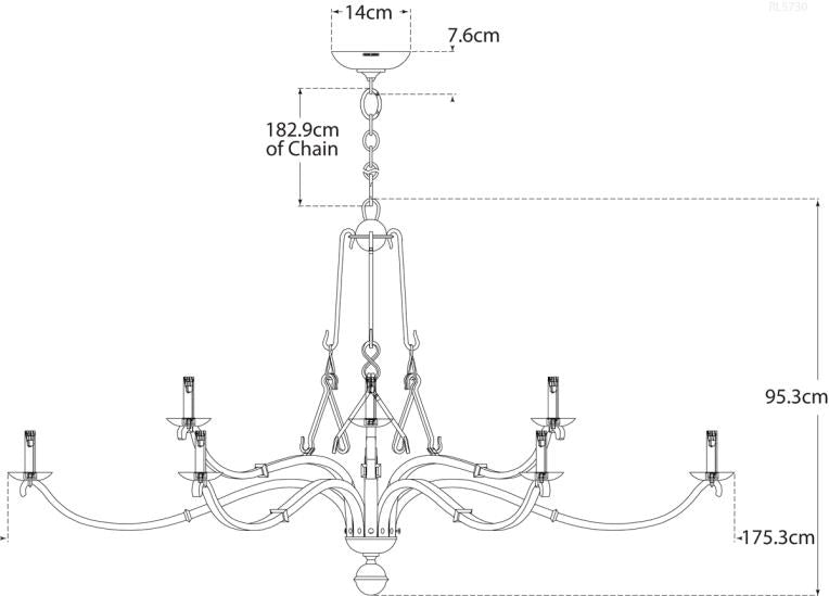 Allegra Large Two-Tiered Chandelier Blueprint