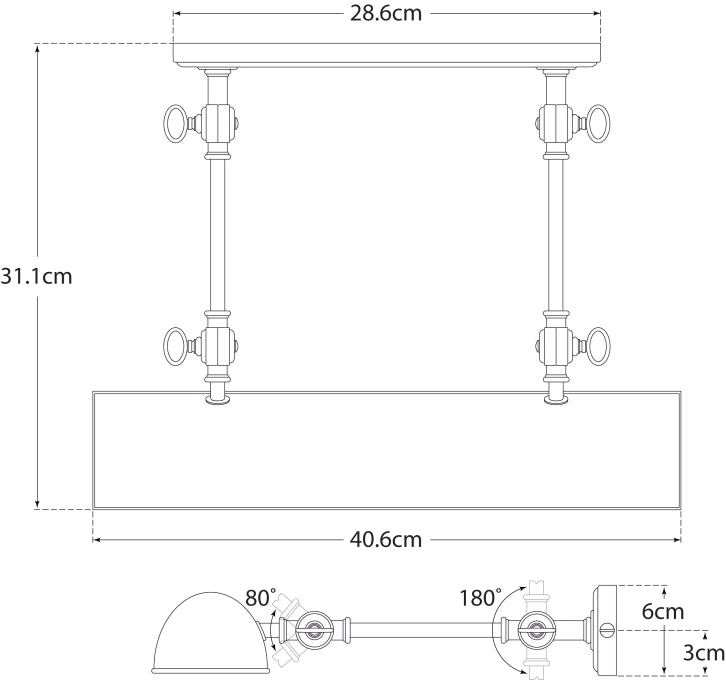 Anette 16" Picture Light Blueprint