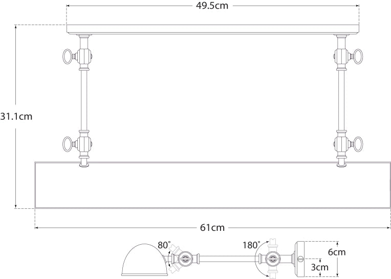 Anette 24" Picture Light Blueprint